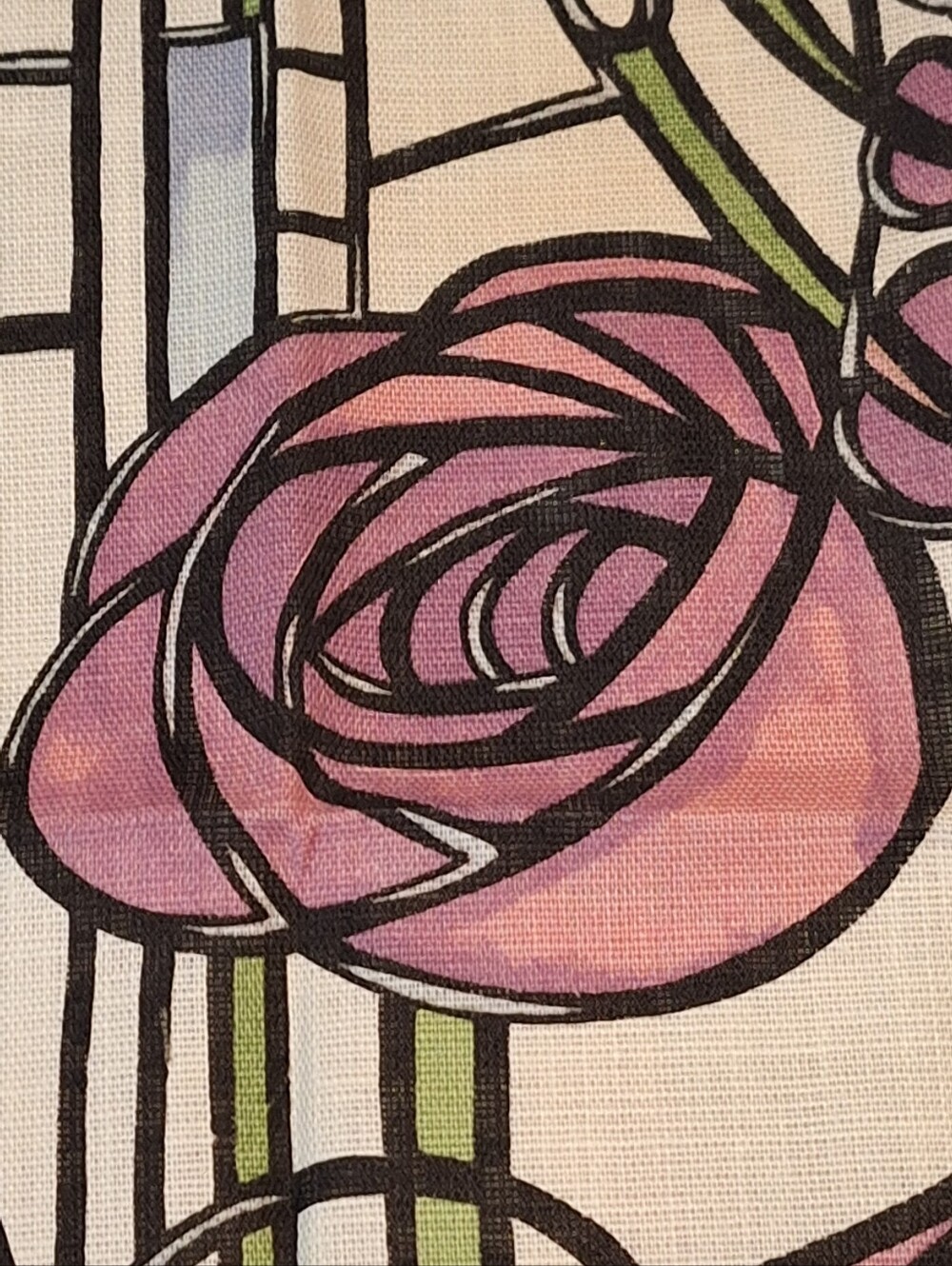 Irish Linen Tea Towel Rennie Mackintosh Rose by Ulster Weavers Art Nouveau - Picture 4 of 9